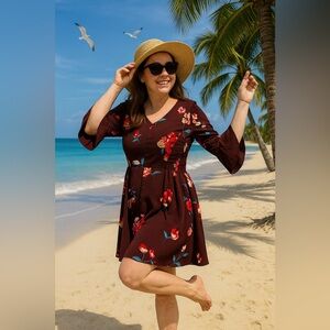 Floral Print Swim Dress